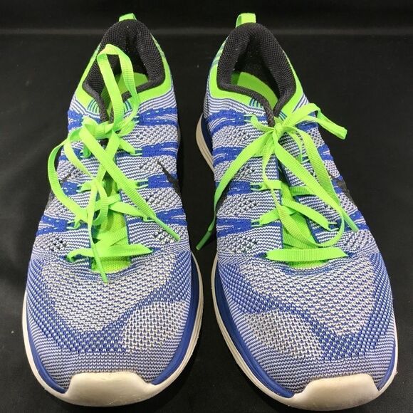 Mint condition NIKE Flyknit Lunar 1 Blue Green Mens 9 US 42.4 EUR Running Shoes - Picture 3 of 16